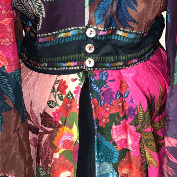 Farm Rio Flower Scarves Maxi Dress Small - Picture 7 of 13